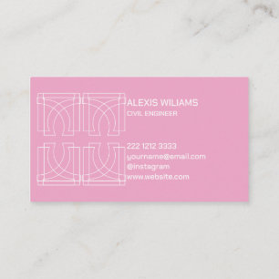 Modernes geometrisches Minimalistisches Elegantes  Visitenkarte