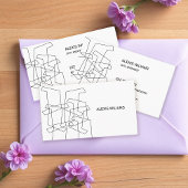 Modernes geometrisches Minimalistisches Elegantes Visitenkarte