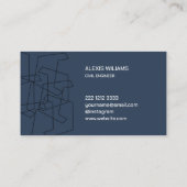 Modernes geometrisches Minimalistisches Elegantes Visitenkarte (Rückseite)