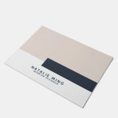 Modernes geometrisches Minimum Fußmatte (Schrägansicht)