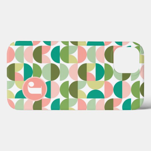 Modernes geometrisches Mit Monogramm iPhone/iPad-G Case-Mate iPhone Hülle (Rückseite (Horizontal))