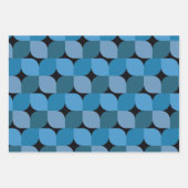 Modernes geometrisches Mittelalter in Blau und Tür Geschenkpapier Set (Vorderseite 2)