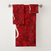Modernes geometrisches Monogramm Badhandtuch Set (Insitu)