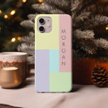Modernes, geometrisches Monogramm Case-Mate iPhone Hülle<br><div class="desc">Unsere moderne pastellfarbene Kollektion besticht durch eine wunderschöne pastellfarbene Palette mit modernem Layout und geometrischem Design. Diese Sammlung wechselt von Bürobedarf,  Schreibwaren und Hochzeit. Karo unser Geschäft für die ganze Kollektion und wenn Sie möchten,  dass es mit der eigenen Farbe personalisiert werden,  kontaktieren Sie uns durch den Laden.</div>