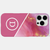 Modernes geometrisches Monogramm Case-Mate iPhone Hülle (Rückseite (Horizontal))