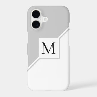 Modernes geometrisches Monogramm grau