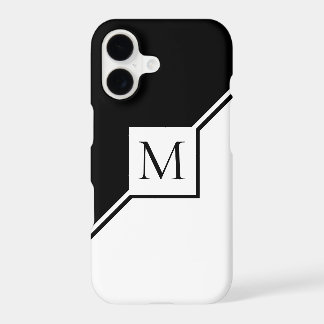 Modernes geometrisches Monogramm in Schwarzweiß