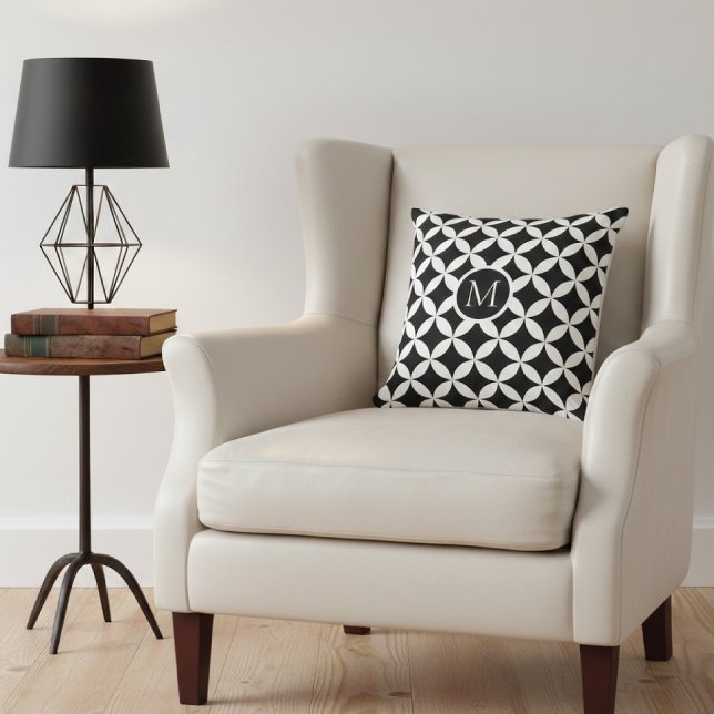 Modernes geometrisches Monogramm Kissen (Von Creator hochgeladen)