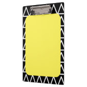 Modernes geometrisches Monogramm Klemmbrett (Links)