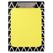 Modernes geometrisches Monogramm Klemmbrett (Vorderseite)