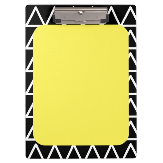 Modernes geometrisches Monogramm Klemmbrett (Vorderseite)