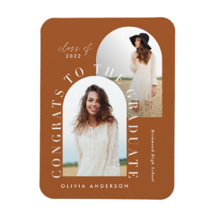 Modernes geometrisches MultiFoto-Abschluss-Magazin Magnet