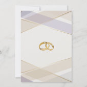 Modernes geometrisches Mushroom-Violet Einladung (Rückseite)