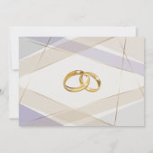 Modernes geometrisches Mushroom-Violet Einladung (Rückseite)