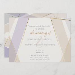 Modernes geometrisches Mushroom-Violet Einladung