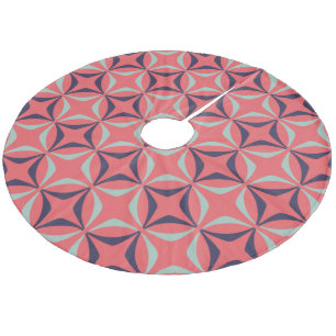 Modernes geometrisches Muster aus dem Mittelalter  Fleece Weihnachtsbaumdecke