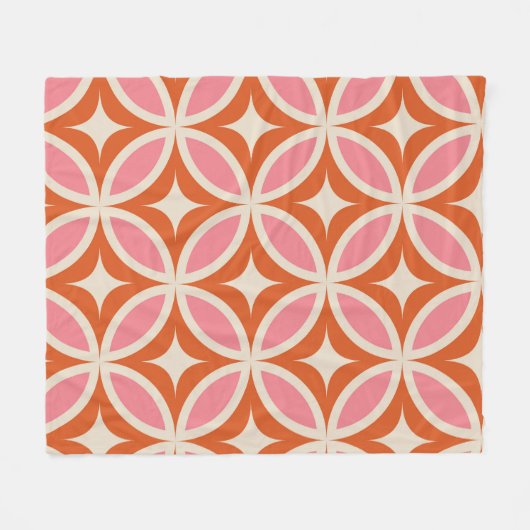 Modernes geometrisches Muster aus dem Mittelalter  Fleecedecke (Vorderseite (Horizontal))