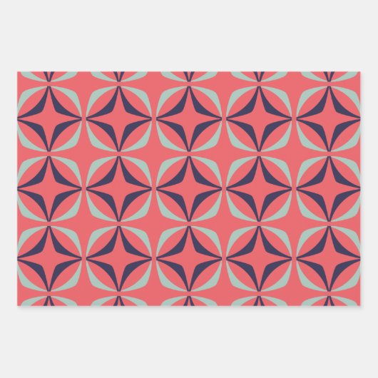 Modernes geometrisches Muster aus dem Mittelalter Geschenkpapier Set (Vorderseite 3)