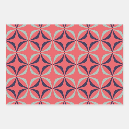 Modernes geometrisches Muster aus dem Mittelalter Geschenkpapier Set (Vorderseite)