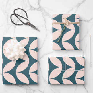 Modernes geometrisches Muster aus dem Mittelalter  Geschenkpapier Set
