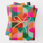 Modernes geometrisches Muster aus dem Mittelalter  Geschenkpapier Set (Beispiel)