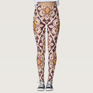 Modernes geometrisches Muster aus der Mitte des Ja Leggings