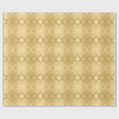 Modernes geometrisches Muster aus Gold-Quatrefolie Geschenkpapier (Flach)