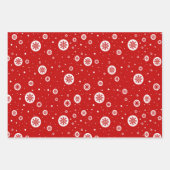 Modernes geometrisches Muster aus roten und weißen Geschenkpapier Set (Vorderseite 2)