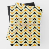Modernes geometrisches Muster aus Schwarz und Gelb Geschenkpapier Set (Beispiel)