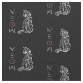 Modernes, geometrisches Muster aus Schwarz und Wei Stoff (Nahaufnahme)