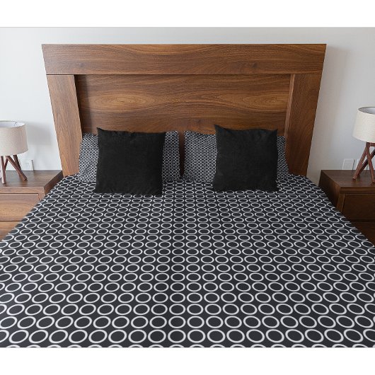 Modernes geometrisches Muster aus Schwarz und Weiß Kissenbezug