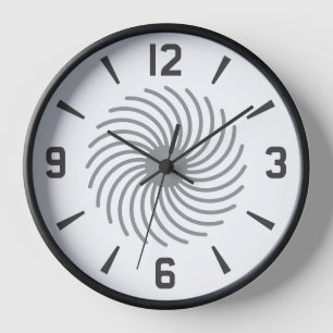 Modernes geometrisches Muster aus Schwarz und Weiß Uhr