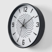 Modernes geometrisches Muster aus Schwarz und Weiß Uhr (Winkel)