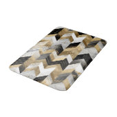 Modernes geometrisches Muster Bath Mat Badematte (Schrägansicht)