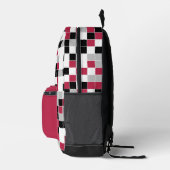Modernes geometrisches Muster Bedruckter Rucksack (Rechts)