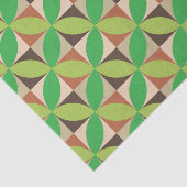 Modernes geometrisches Muster der grünen Mitte des Seidenpapier (Ausschnitt)