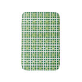 Modernes geometrisches Muster der grünen Wälder Badematte (Vorderseite Vertikal)