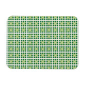 Modernes geometrisches Muster der grünen Wälder Magnet (Horizontal)