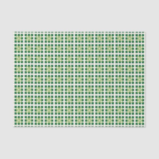 Modernes geometrisches Muster der grünen Wälder Seidenpapier (Vorderseite)