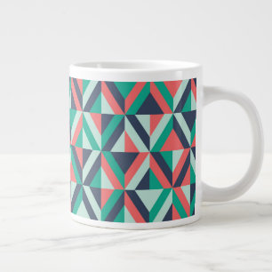Modernes geometrisches Muster des Mittelalters Jumbo-Tasse