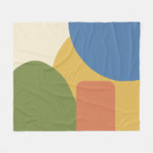 Modernes geometrisches Muster des Mittelzentrums - Fleecedecke (Vorderseite (Horizontal))