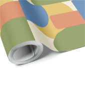 Modernes geometrisches Muster des Mittelzentrums - Geschenkpapier (Rolleneckpunkt)