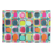 Modernes geometrisches Muster des Retro geometrisc Kissenbezug (Rückseite)