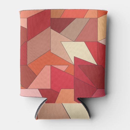 Modernes geometrisches Muster Dosenkühler (Vorderseite)
