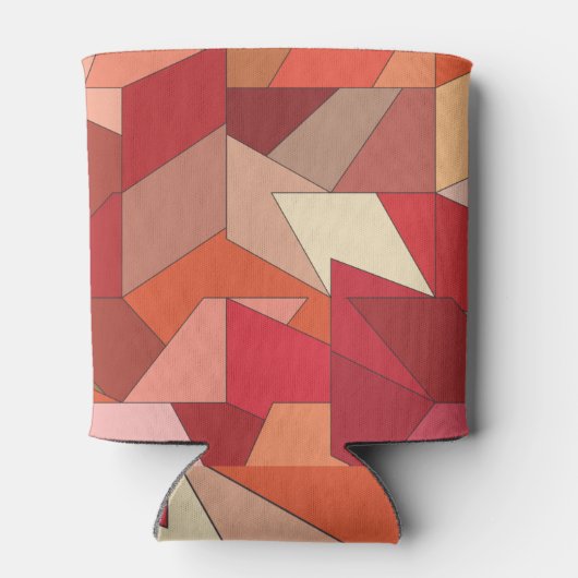 Modernes geometrisches Muster Dosenkühler (Rückseite)