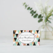 Modernes geometrisches Muster | Dreiecke Visitenkarte (Stehend Vorderseite)