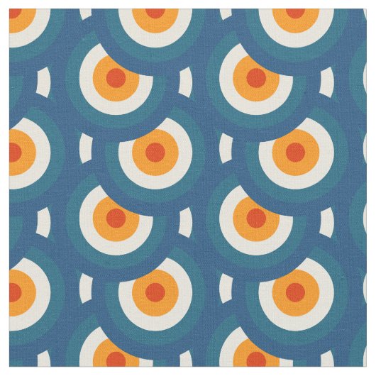 Modernes geometrisches Muster eines Funky Circle Stoff (Nahaufnahme)