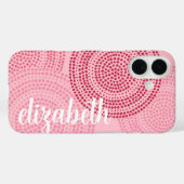 Modernes geometrisches Muster eines rosa Case-Mate iPhone Hülle (Rückseite (Horizontal))