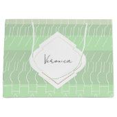 Modernes geometrisches Muster erdgrüner Töne Große Geschenktüte (Vorderseite)