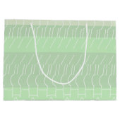 Modernes geometrisches Muster erdgrüner Töne Große Geschenktüte (Rückseite)